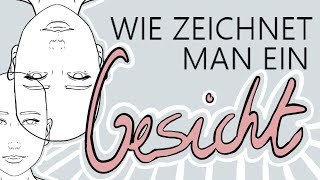 WIE zeichnet man ein GESICHT  Einfach zeichnen lernen 1 [upl. by Ddej]