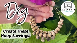 DIY Hoop Earrings  Beading  Jewelry Making [upl. by Marthe]