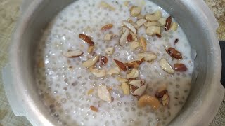 Saggubiyyam Payasam in Pressure Cooker Recipe  Sabudana Payasam  Sago Kheer Recipe  Saffus Kitche [upl. by Woolcott]