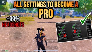 New🔥best settings to improve your headshot ✅PUBG MOBILE [upl. by Mayne]