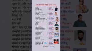 🔥 भारत के कैबिनेट मंत्री 2024  Cabinet ministers India 2024 list currentaffairs gk shorts [upl. by Asteria]