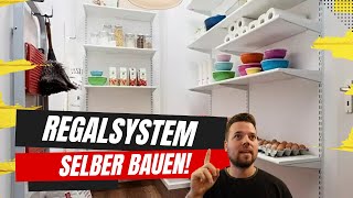 Regalsystem selber bauen Schritt für Schritt erklärt Schienensystem für mehr Stauraum [upl. by Rohpotsirhc]