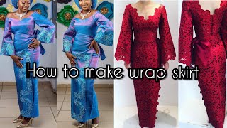 HOW TO MAKE A TRENDY PENCIL WRAP SKIRT iro skirt [upl. by Bish]