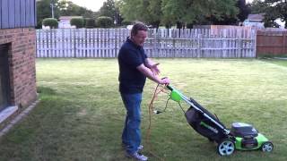 How to Use an Electric Lawn Mower  Electric Corded Lawn Mower [upl. by Garrett]