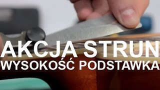 Ustawienie wysokości podstawka w gitarze akustycznej Akcja strun cz2  Saddle height adjustment [upl. by Aimil]