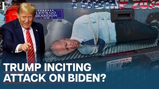 Trump Shares Video of Truck Showing Biden “HogTied” Sparking Outrage [upl. by Kreitman]