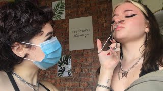 PIERCING MY FRIENDS SEPTUM FROM HOME  Biddle [upl. by Allyn30]