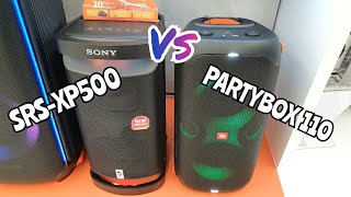 JBL Partybox 110 vs Sony SRSXP500 Max Volume  Bass Boosted Test🔥😱 [upl. by Frere]