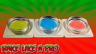 How To Make Colored Sugar Recipe  NO BAKE DRY Method [upl. by Littman]