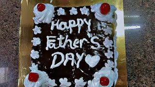 Fathers day special cake recipe  fireless cake No gas❌ No baking powder  only 2 things [upl. by Anasxor]