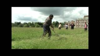 Simon Fairlie Mowing Wimpole 2012 [upl. by Nesilla]