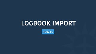 HowTo Logbook Import [upl. by Akehsar]