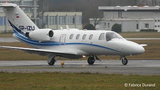 SPIZU Bartolini Air  Cessna 525 Citation CJ1 SaintEtienne Loire Airport EBULFMH [upl. by Ettenwad]