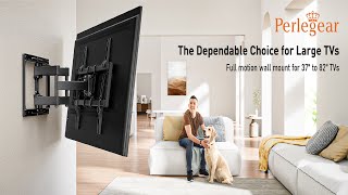 Perlegear PGLF12 Full Motion TV Wall Mount  The Dependable Choice for Large TVs [upl. by Yelsehc]