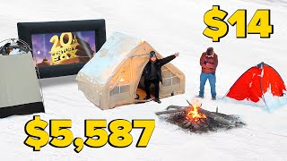 We Tested Expensive VS Cheap Winter Camping [upl. by Eleonora587]