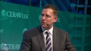 Keynote with Peter Thiel  CERAWeek March 2017 [upl. by Aisauqal81]