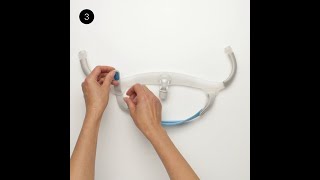 ResMed AirFit™ P30i  Tubeup Nasal Pillows CPAP mask  Disassembly instructions [upl. by Shandee]