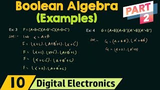 Boolean Algebra Examples Part 2 [upl. by Yssis]