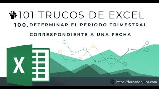 101 Trucos de Excel  100 Descubre Cómo Calcular Trimestres Automáticamente en Excel 📅 [upl. by Dlared]