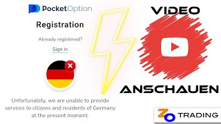 Pocket Option Germany Deutschland BAN  Anmeldestopp für deutsche Bürger  Telegram Signale 1 Monat [upl. by Solange36]