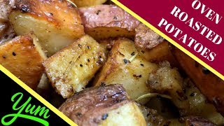 Oven Roasted Potatoes Recipe with Rosemary and Garlic Rosemary Oven Fried Potatoes [upl. by Eihtak]