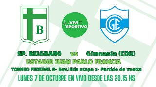 EN VIVO Sp Belgrano vs Gimnasia CDU [upl. by Auqcinahs366]