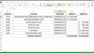 ¿Cómo formular un Excel para contabilizar una compra Contabilidad [upl. by Searby182]