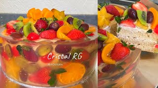 PASTEL GELATINA FRUTAL DE TRES LECHES😱🤩😘 Fruit Jelly cake [upl. by Lubow]