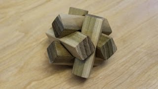 Making the 6pc notched burr puzzle Woodworking project [upl. by Yrocej]