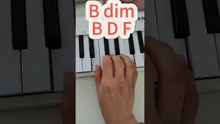 Master the B diminished chord in Seconds 🎹✨chords musictheory piano music [upl. by Rhianon]