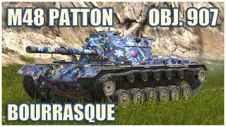 M48 Patton Object 907 amp Bourrasque â€¢ WoT Blitz Gameplay [upl. by Duyne]