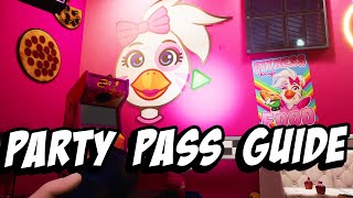 Party Pass Mission Guide and Upgrades  FNAF Security Breach Walkthrough part 8 [upl. by Rebe]