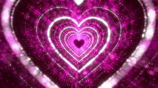 Animated Heart Background  Heart Tunnel💗Pink Heart Background Neon Heart Background Video loop  4k [upl. by Jandy]