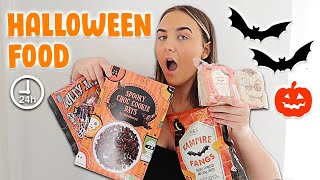 ONLY EATING HALLOWEEN FOODS FOR 24 HOURS  challenge [upl. by Brindell]