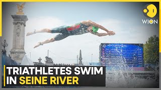 Paris Olympics 2024 France avoids embarrassment as Triathlon events held successfully  WION Sports [upl. by Nahej427]