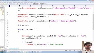 66 Advanced Java Scrollable ResultSet Sensitive Insensitive Updatable Readonly  adv java [upl. by Ethban826]