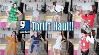 The Best Goodwill Finds Try On Thrift Haul amp Goodies Christmas Sweaters amp Postpartum Fashion [upl. by Orazal]