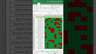 Attendance sheet in Excel shorts [upl. by Novehc]