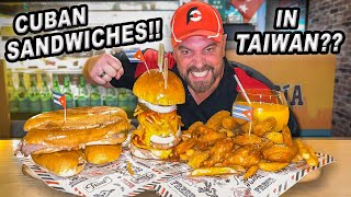 Win NT2000 By Beating Este días Massive Cuban Sandwiches and Burger Challenge in Taipei Taiwan [upl. by Atnod245]