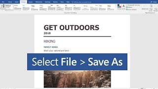 Save a document in Microsoft Word [upl. by Enyahc]