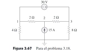 Analisis nodal Ejercicio 318  leyes de corrientes de kirchhoff  LCK [upl. by Zohar]