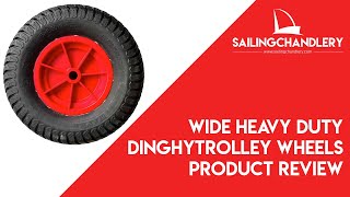 Wide Heavy Duty Dinghy Trolley Wheels Product Review [upl. by Cate]