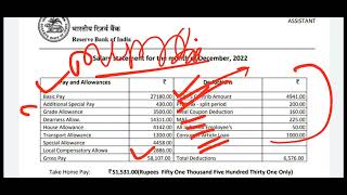 RBI Assistant 2023 Latest New Joinee Salary Slip RBI Assistant Vs SSC CGL Jobs Perks amp Allowances [upl. by Ajram]