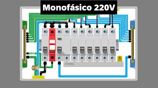 Quadro MONOFÁSICO 220V como dimensionar e instalar os componentes passo a passo [upl. by Ayenet]