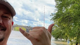 Catfishing on a flooded river [upl. by Karol]