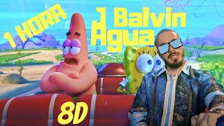 1 HORA J BALVIN x TAINY  AGUA BOB ESPONJA Audio 8D [upl. by Burkhardt93]