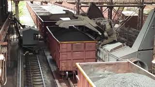 Wagon tippler operation at Jindal Steel Tornagallu Karnataka [upl. by Noivert]