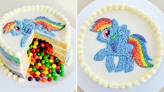 Como hacer una Torta Piñata con Rainbow Dash de Mi Pequeño Pony ✩ Tan Dulce [upl. by Ahsatam]