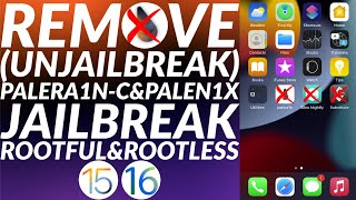 How to remove Palera1nCPalen1x Jailbreak Rootful amp Rootless  No Data Loss  Full Guide  2023 [upl. by Louisa]