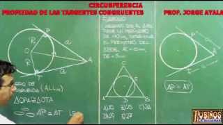 PROPIEDAD DE LAS TANGENTES A UNA CIRCUNFERENCIA DEMOSTRACION [upl. by Harmony]